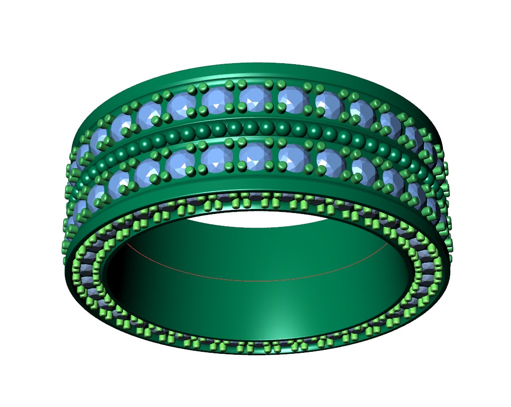 Wedding Ring For Men And Women 9 mm Wide Design-PSJM001V12VE 3D print model