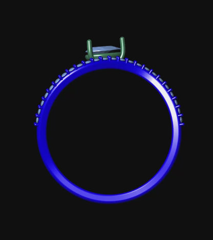 Light Weight Jewelry Diamond Pear Ring 3D Design-X004