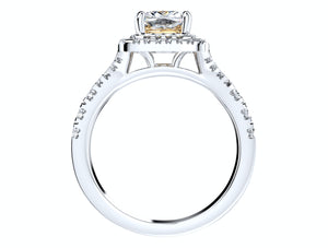 Cushion Cut Halo Engagement Ring CAD Design-0001prs