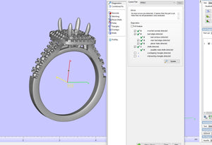 Cushion Cut Halo Engagement Ring CAD Design-0001prs