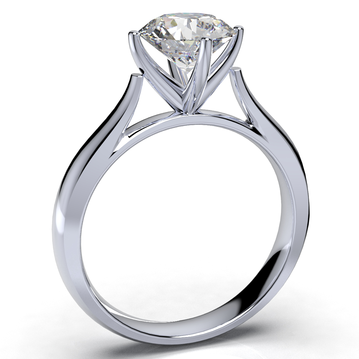 Princess-Cut Diamond, 2.08 Carat G/VS2, Solitaire Ri #515333 – Beladora