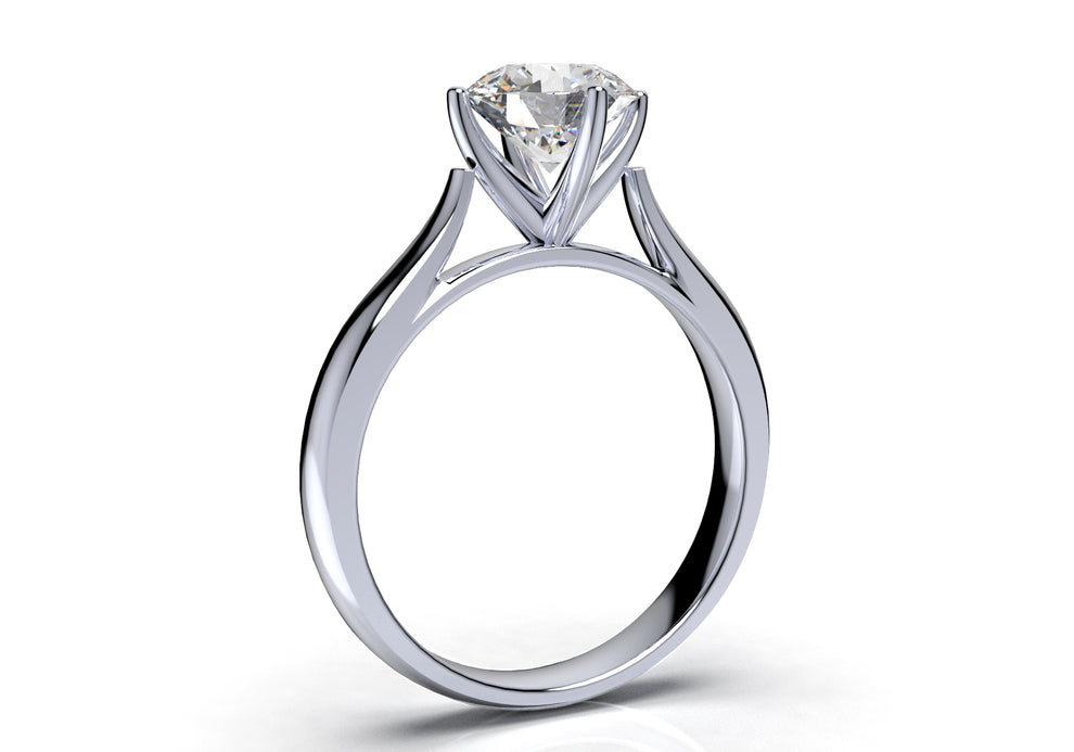 Engagement Ring Solitaire CAD Design-CC119 3D print model – Jewelry 3D ...