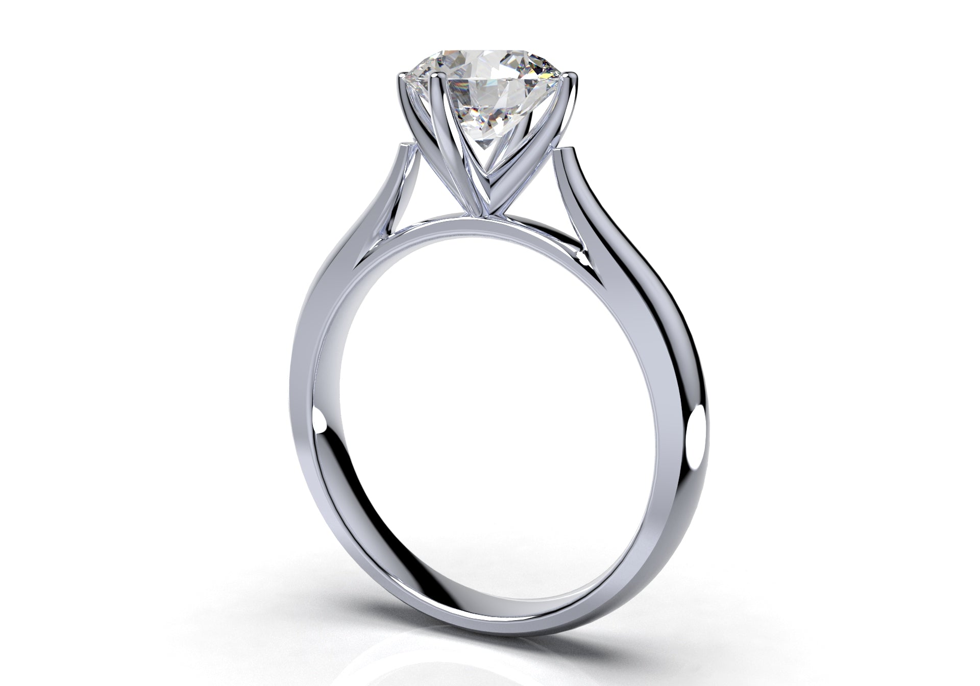 Engagement Ring Solitaire CAD Design-CC119 3D print model