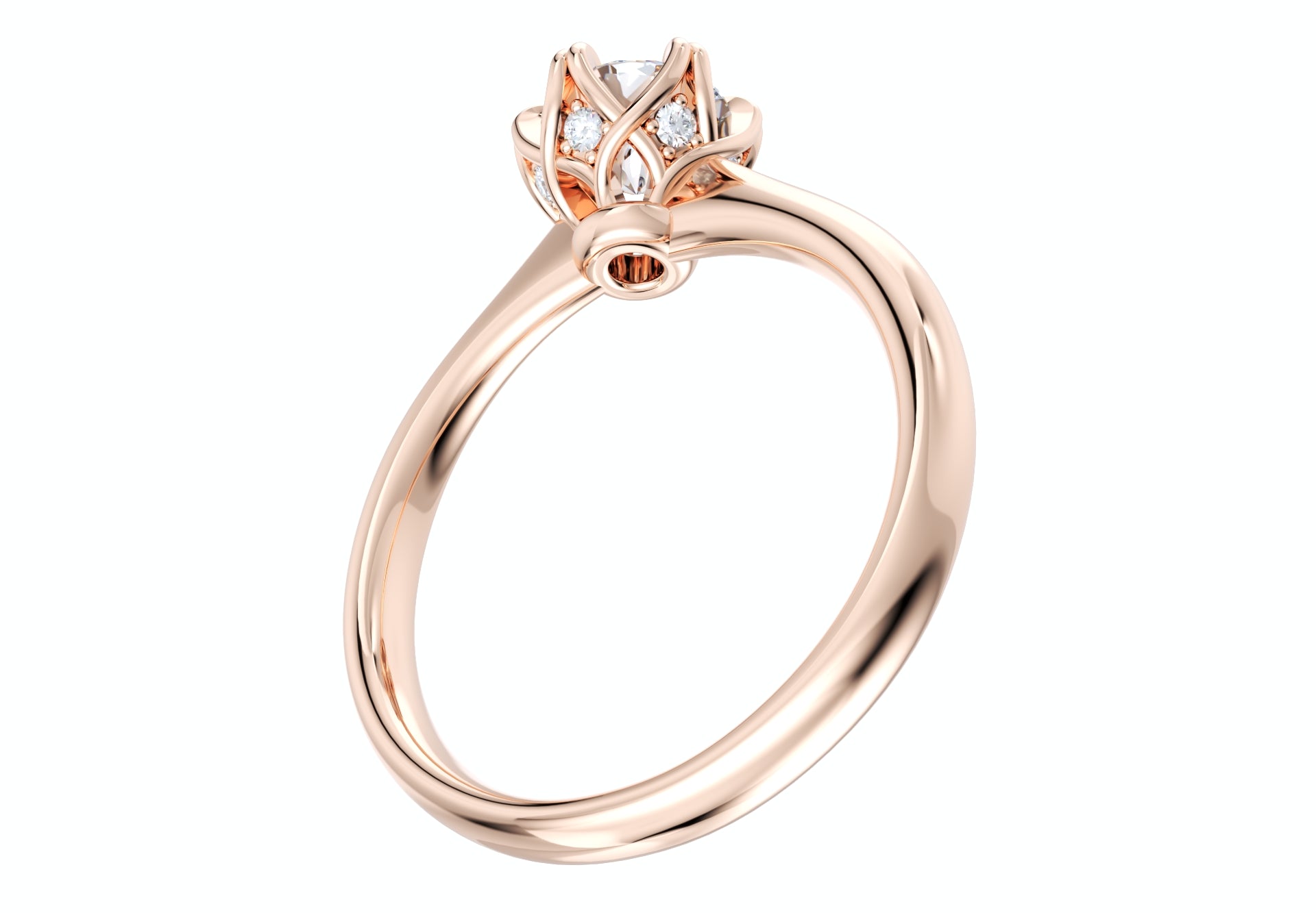 Jewelry Engagement Ring Diamond Basket CAD Design-CC38-5.8mm