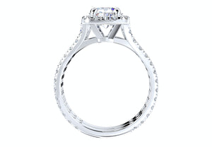 Diamond Round Halo Engagement Ring 3D CAD Design 3D Print Model-O-1-102