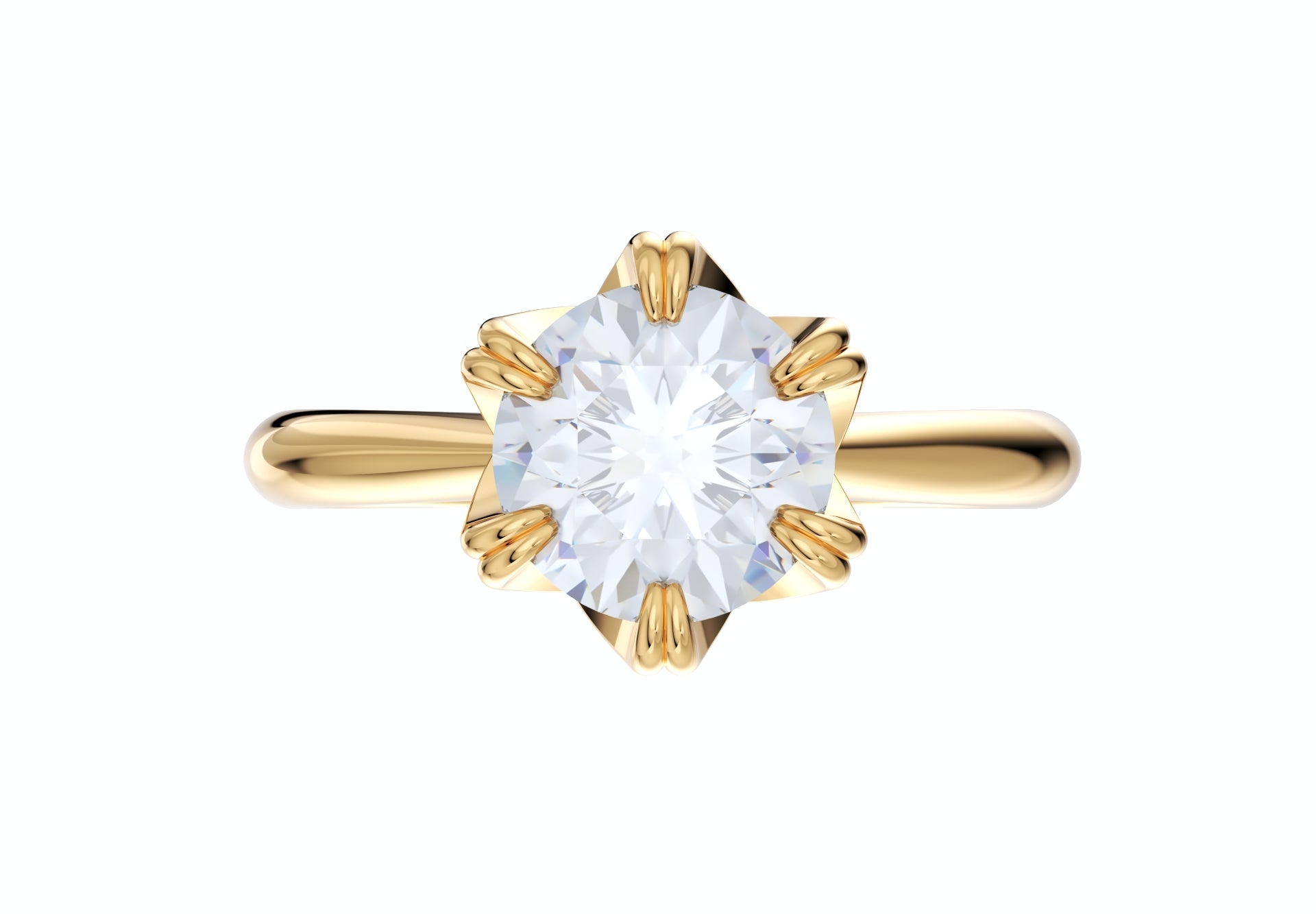 Jewelry Engagement Ring Diamond Basket CAD Design-CC38-5.8mm