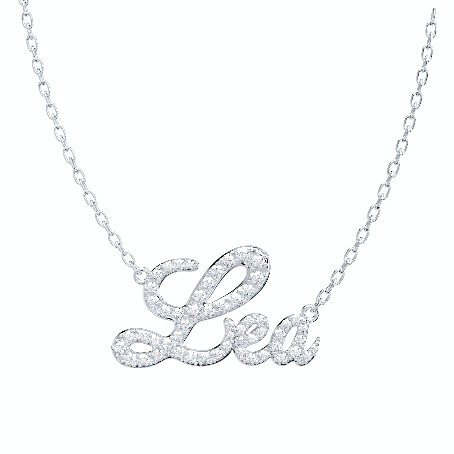 Jewelry 3D Necklace Pendant Lea Font-NPFN0002 3D Print Model