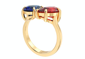 Cocktail Ring Design Sapphire Oval - Pear Ruby Gesmtone-JCNP-03 3D PRINT MODEL DOWNLOADABLE
