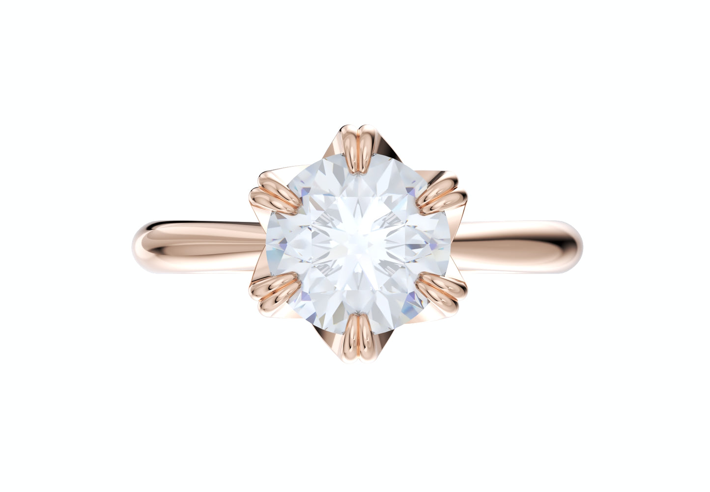 Jewelry Engagement Ring Diamond Basket CAD Design-CC38-5.8mm