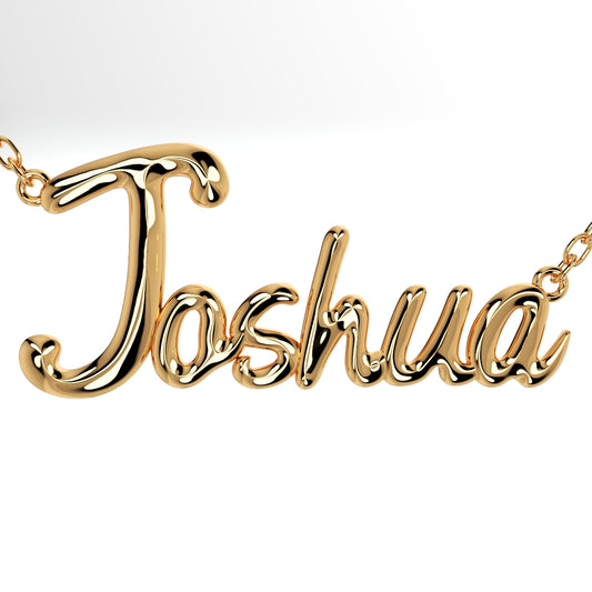 Joshua Shiny Surface Version Jewelry Font Necklace Pendant Design- JDS-B 3D Print Model