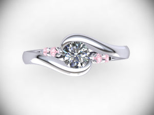 Engagement Ring Solitaire Ring 3D Model Women Ring - CC99 3D print model