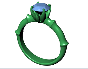 JEWELRY ENGAGEMENT RING STL FILE FOR DOWNLOAD AND PRINT- CA2 3D print model.