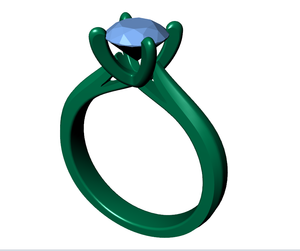 Engagement Ring Design STL CAD file Download model Size 5 US CA5  3D Print Model