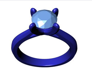 Engagement Ring Design STL CAD file Download model Size 5 US CA5  3D Print Model