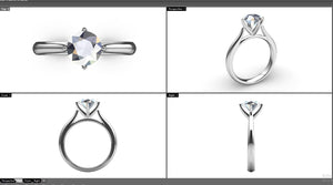 Engagement Ring Solitaire CAD Design-CC119 3D print model