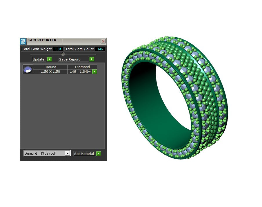 Wedding Set Ring Women Men Ring CAD Design-PSJM001V9