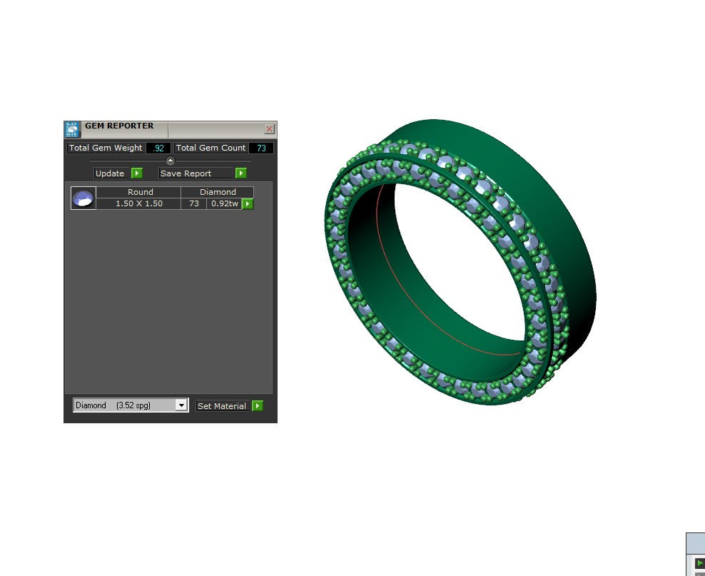 Wedding Set Ring Women Men Ring CAD Design-PSJM001V15 3D print model
