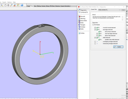 Women Engagement Ring Solitaire Ring CAD Design-PSTR03 3D print model