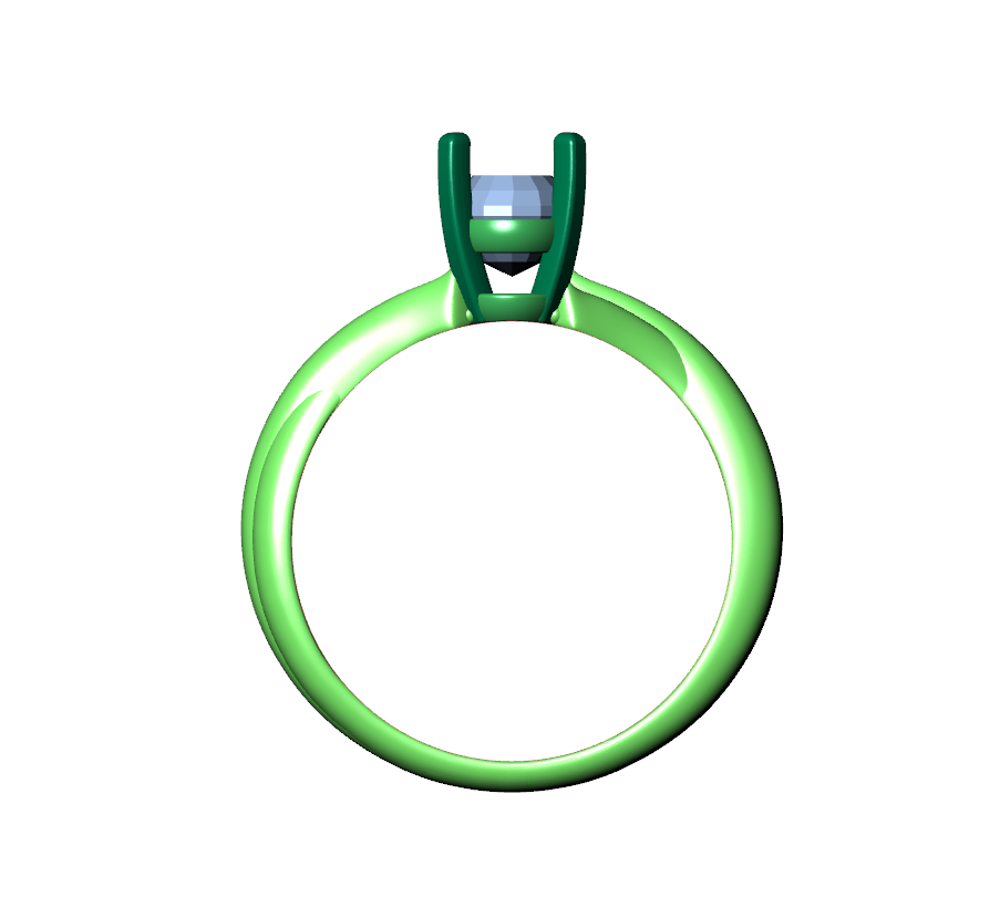 Twisted Oval Gemstone Engagement Ring 3D CAD Design-O11031OV 3D print model