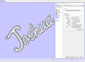 Joshua Shiny Surface Version Jewelry Font Necklace Pendant Design- JDS-B 3D Print Model