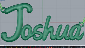 Joshua Shiny Surface Version Jewelry Font Necklace Pendant Design- JDS-B 3D Print Model