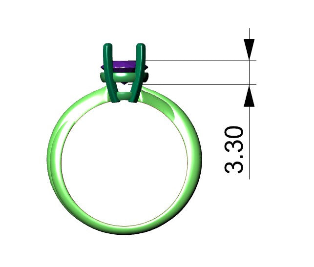 Twisted Oval Gemstone Engagement Ring 3D CAD Design-O11031OR