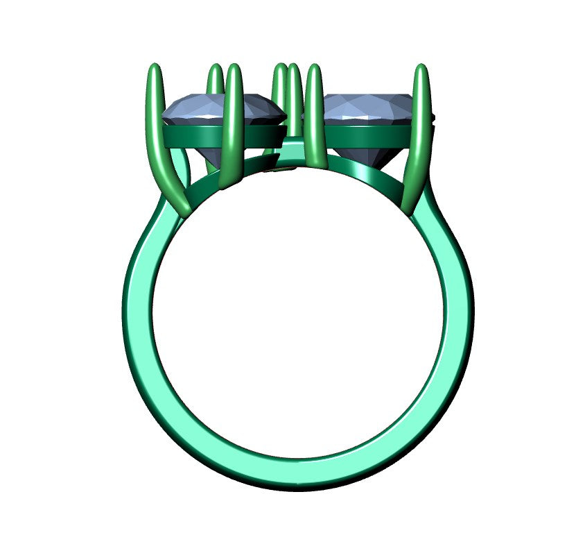 Cocktail Ring Design Sapphire Oval - Pear Ruby Gesmtone-JCNP-03 3D PRINT MODEL DOWNLOADABLE
