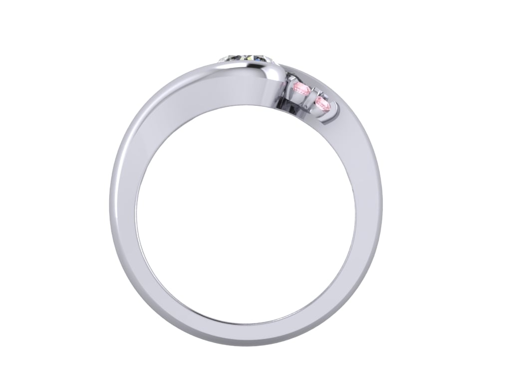 Engagement Ring Solitaire Ring 3D Model Women Ring - CC99 3D print model