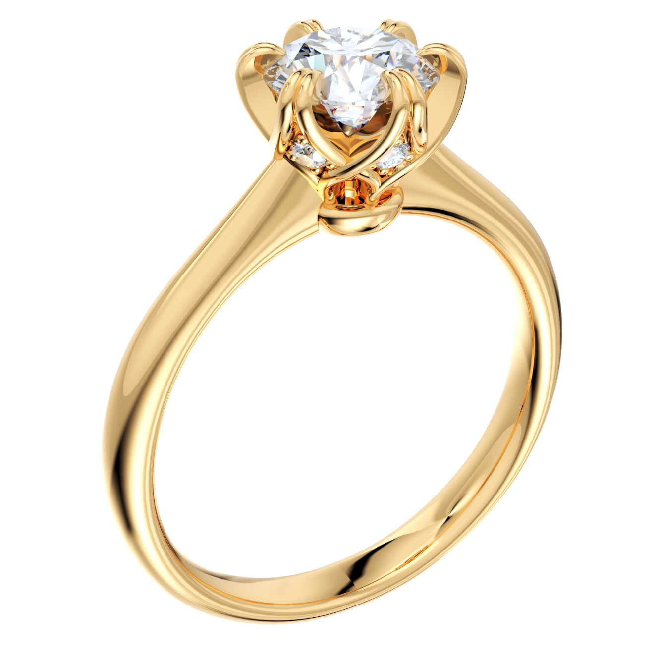 Jewelry Engagement Ring Diamond Basket CAD Design-CC38-5.8mm