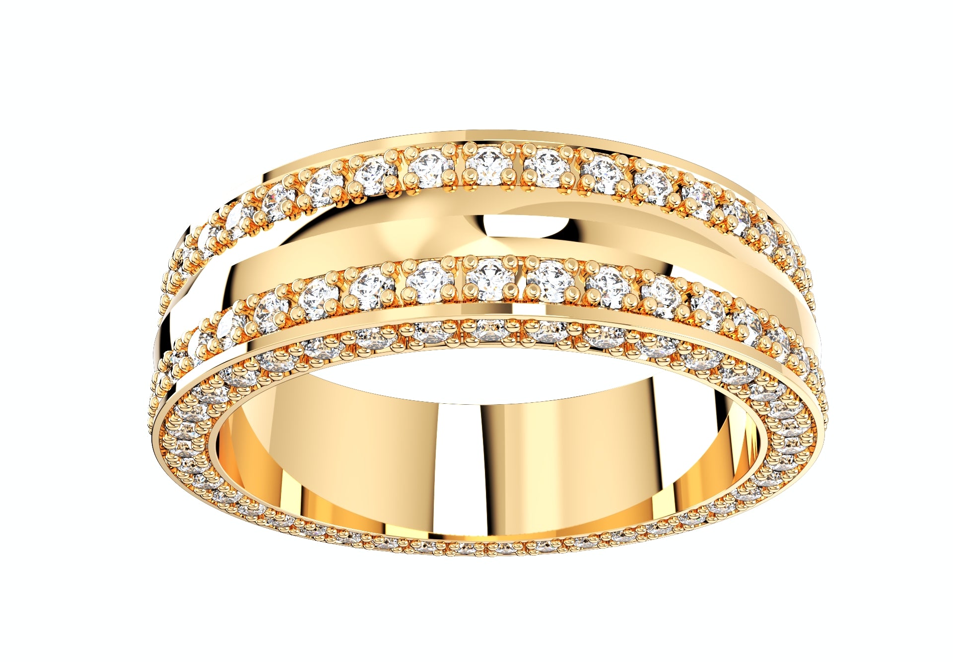 Wedding Ring Set Band Ring Men Ring CAD Design-PSJM001V4-12 3D print model