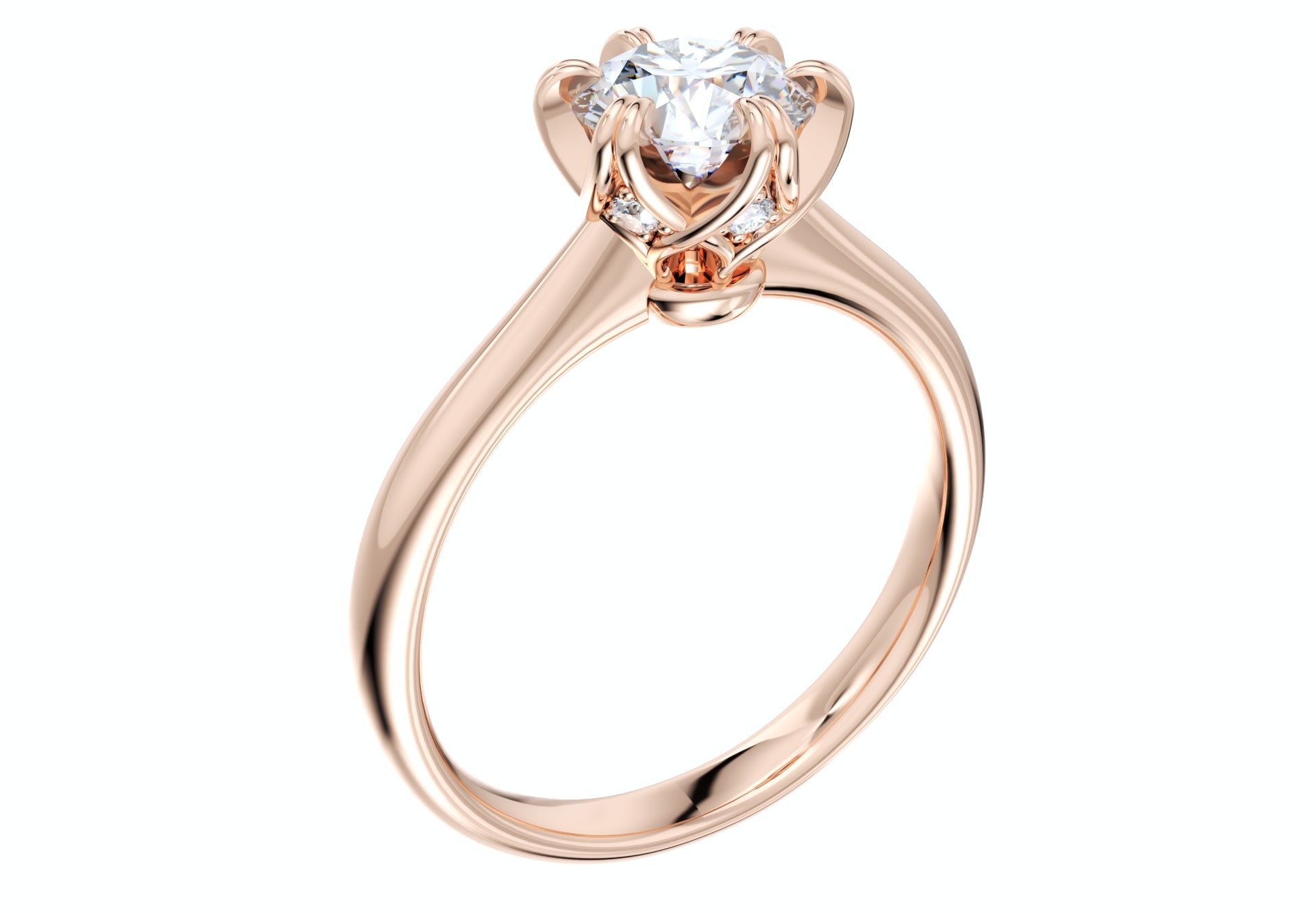 Jewelry Engagement Ring Diamond Basket CAD Design-CC38-5.8mm