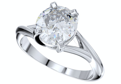 Twisted Oval Gemstone Engagement Ring 3D CAD Design-O11031OR