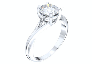 Twisted Oval Gemstone Engagement Ring 3D CAD Design-O11031OR