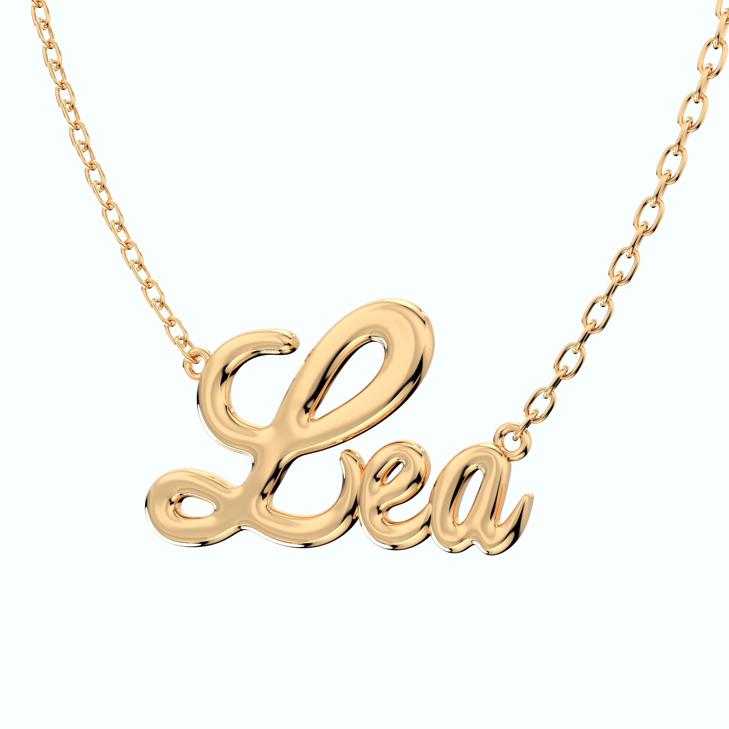 3D Necklace Pendant Lea Font Shiny-NPFN0002-p 3D Print Model