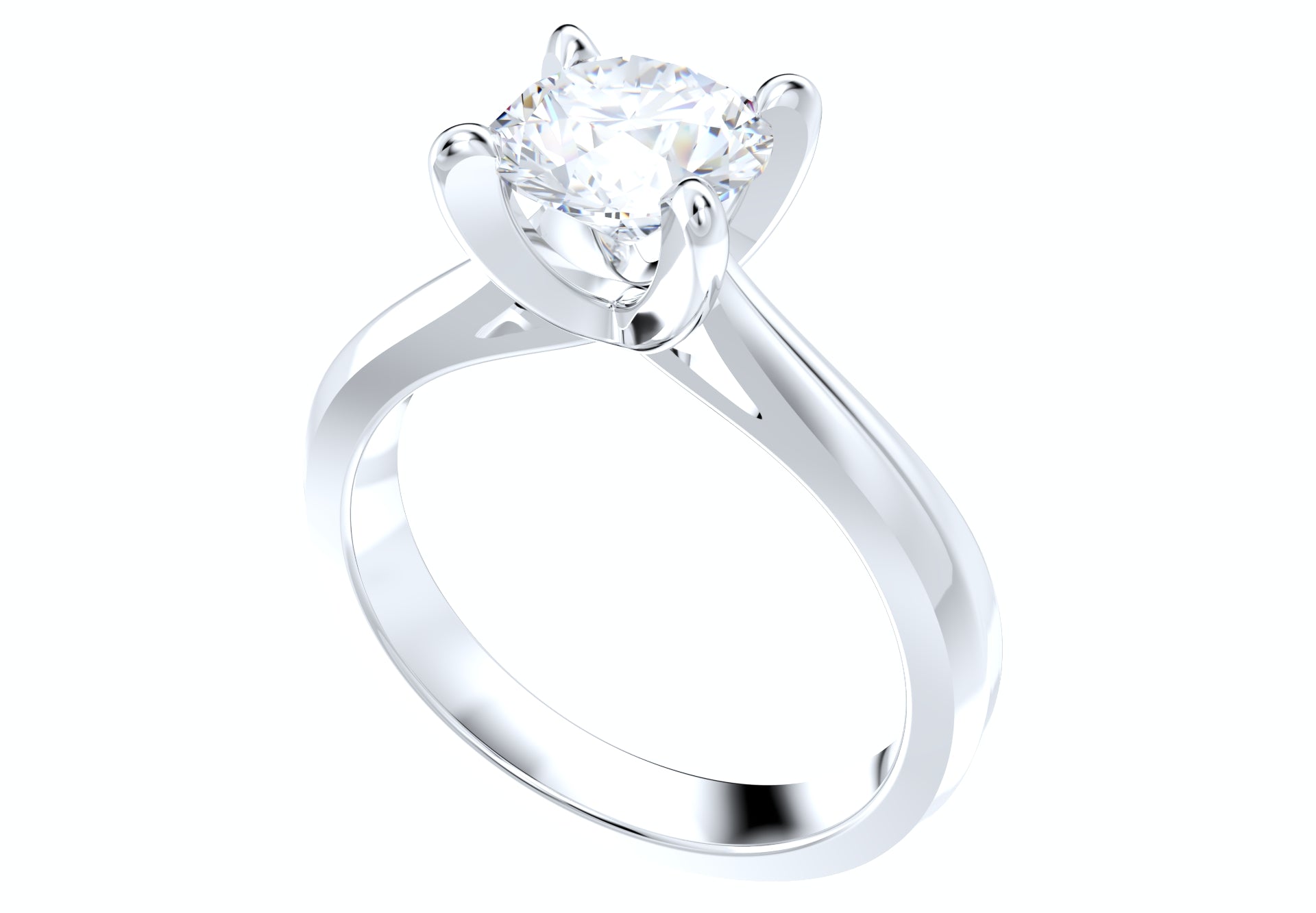 Engagement Ring Design STL CAD file Download model Size 5 US CA5  3D Print Model