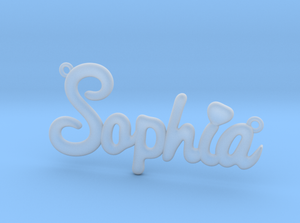 3D Necklace Pendant Sophia Font Shiny-NPFN0001