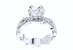Twisted Engagement Ring Center Diamond 1.00 Carats- LJP02