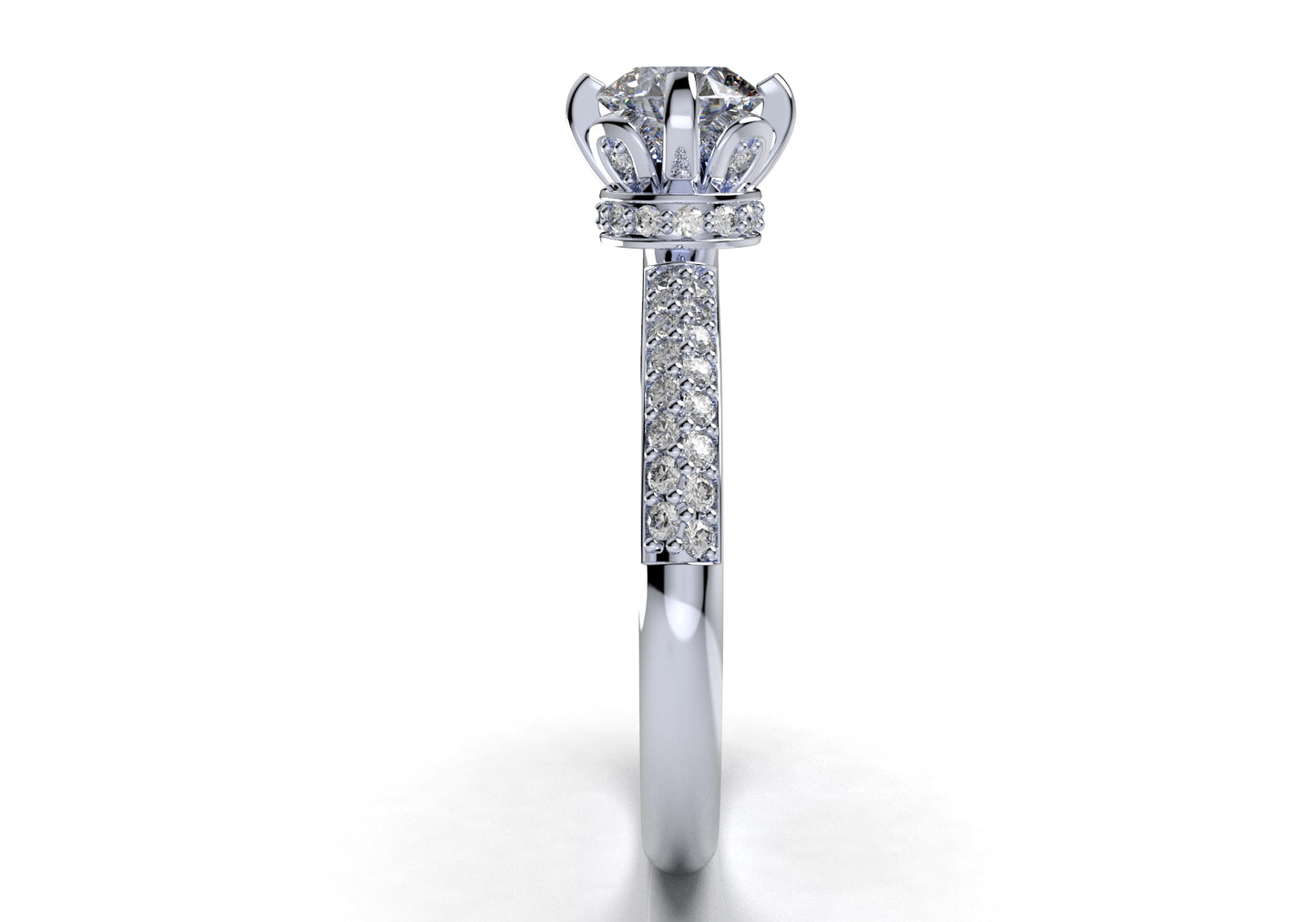 Engagement Solitaire Diamond Ring 3D CAD Design-CC117 3D print model