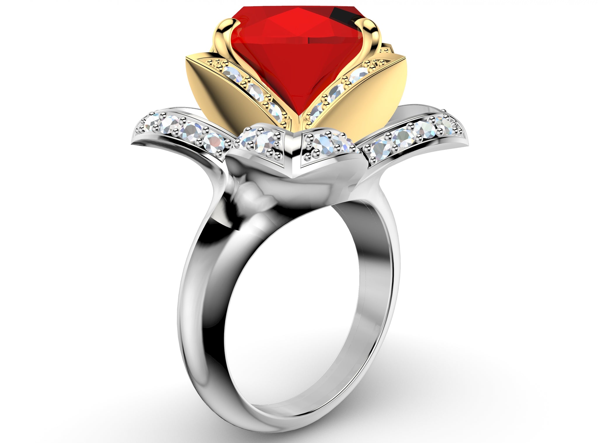 Flower Jewelry Women Ring CAD Design-CC124