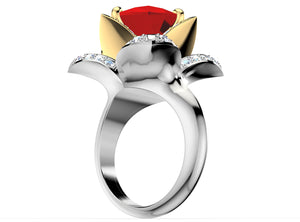 Flower Jewelry Women Ring CAD Design-CC124
