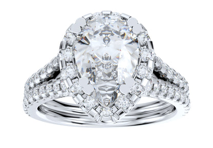 Pear Shape Diamond Engagement Ring -CRL001