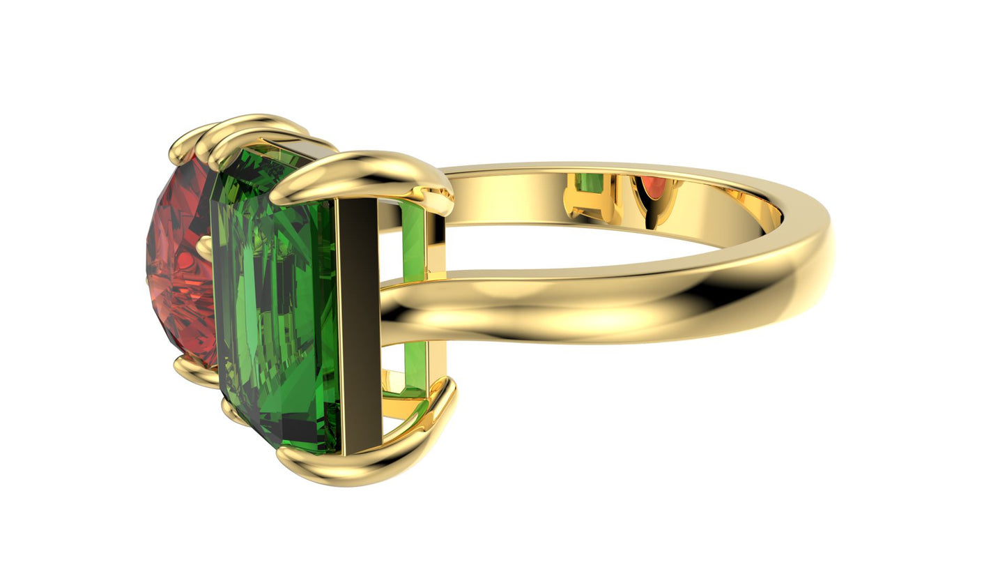 Cocktail Ring Design Emerald And Pear Shape-JCNP-02 3D Print Model