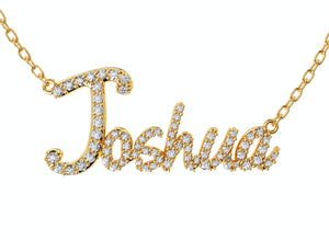 Joshua Diamond Set Version Jewelry Font Necklace Pendant Design- JDS-A 3D Print Model