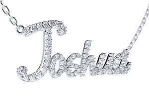 Joshua Diamond Set Version Jewelry Font Necklace Pendant Design- JDS-A 3D Print Model