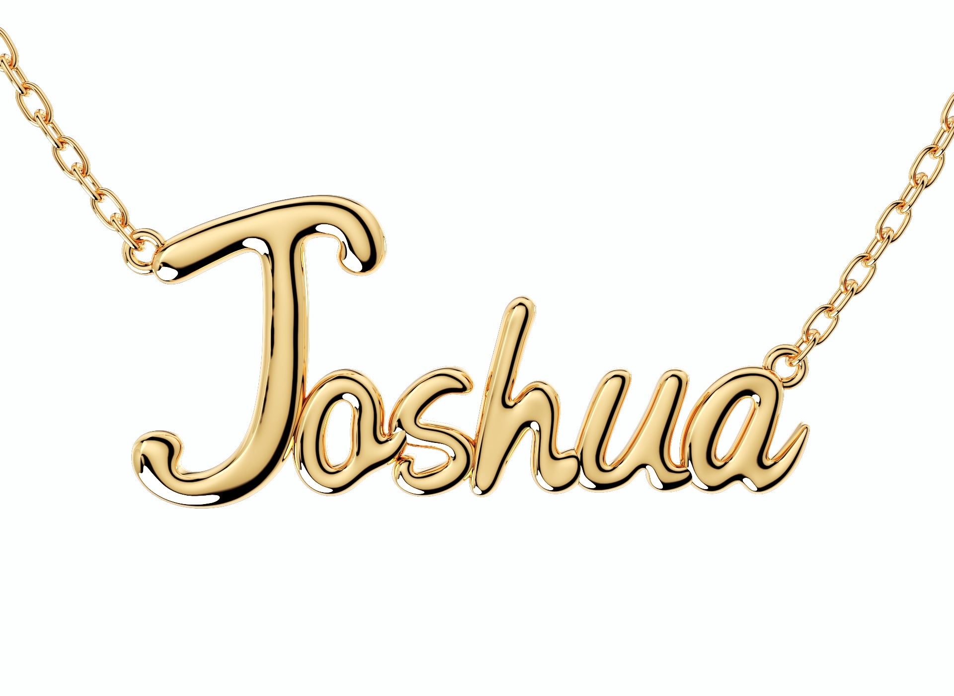 Joshua Shiny Surface Version Jewelry Font Necklace Pendant Design- JDS-B 3D Print Model