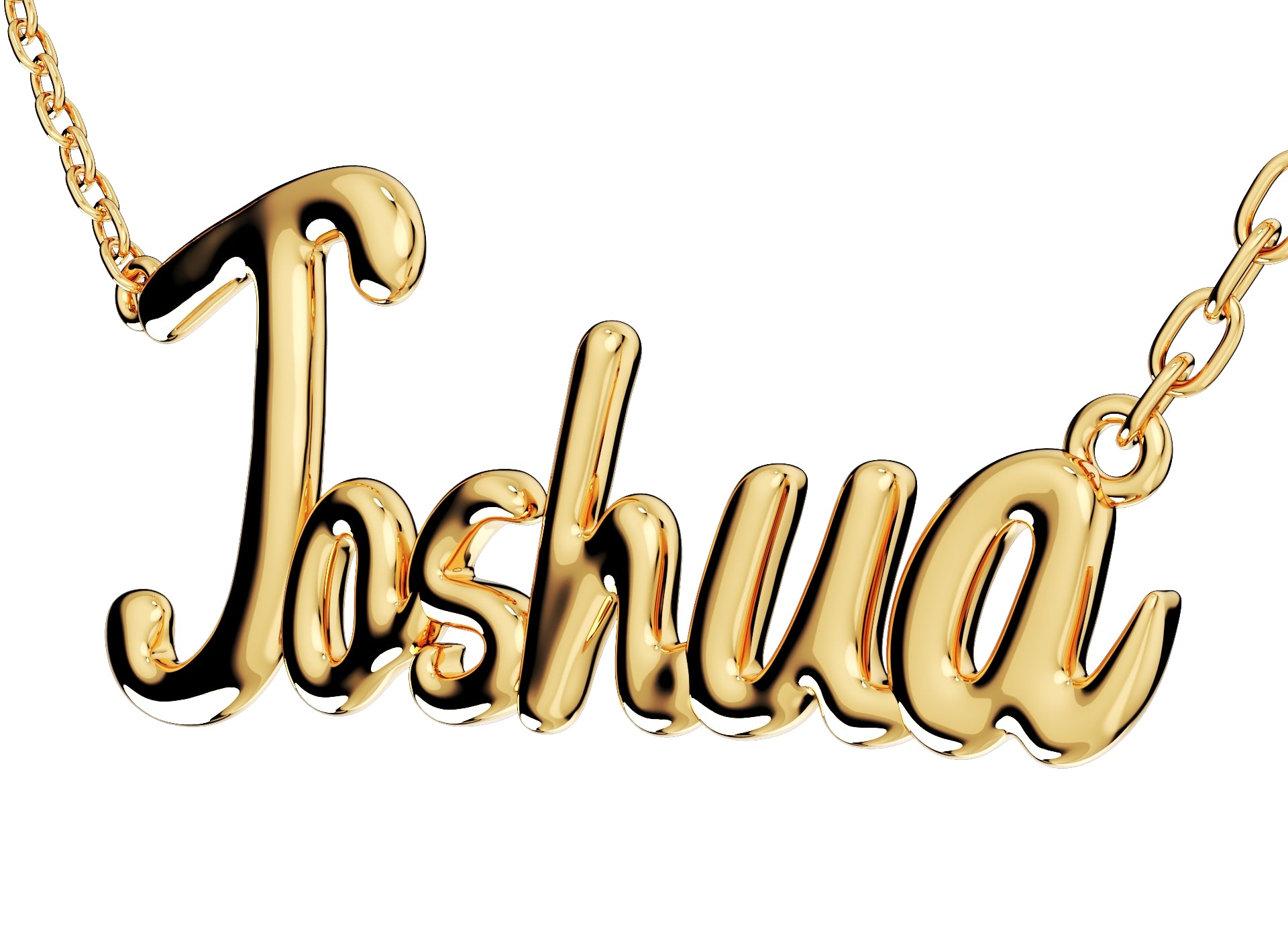Joshua Shiny Surface Version Jewelry Font Necklace Pendant Design- JDS-B 3D Print Model