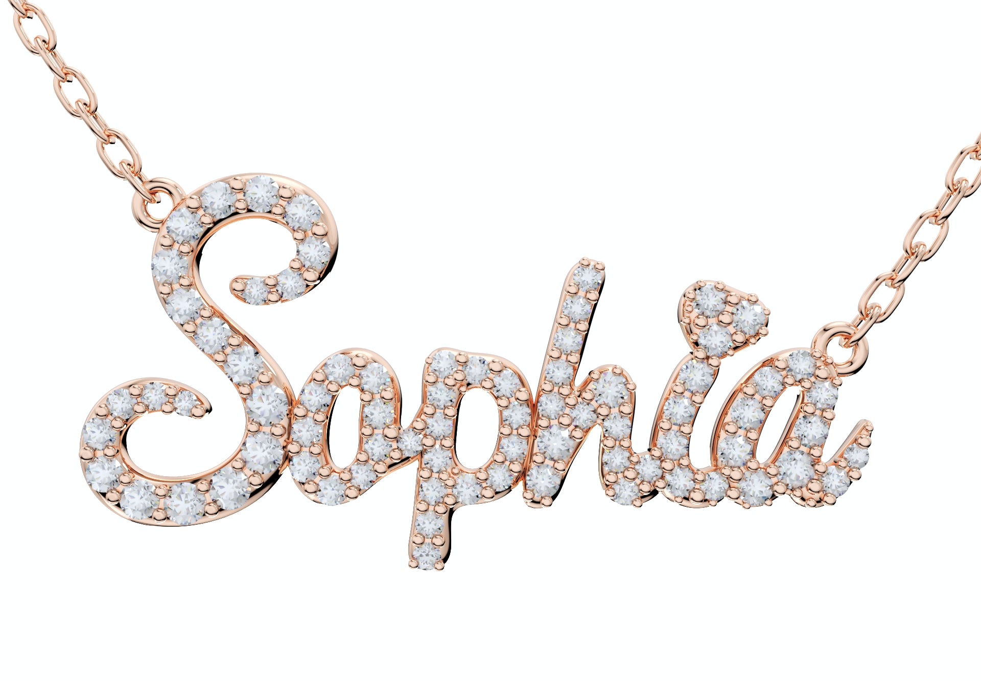 Jewelry 3D Necklace Pendant Sophia Font-NPFN0001