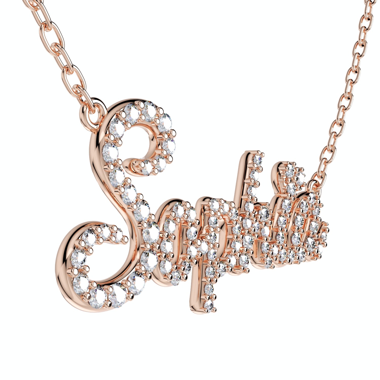 Jewelry 3D Necklace Pendant Sophia Font-NPFN0001