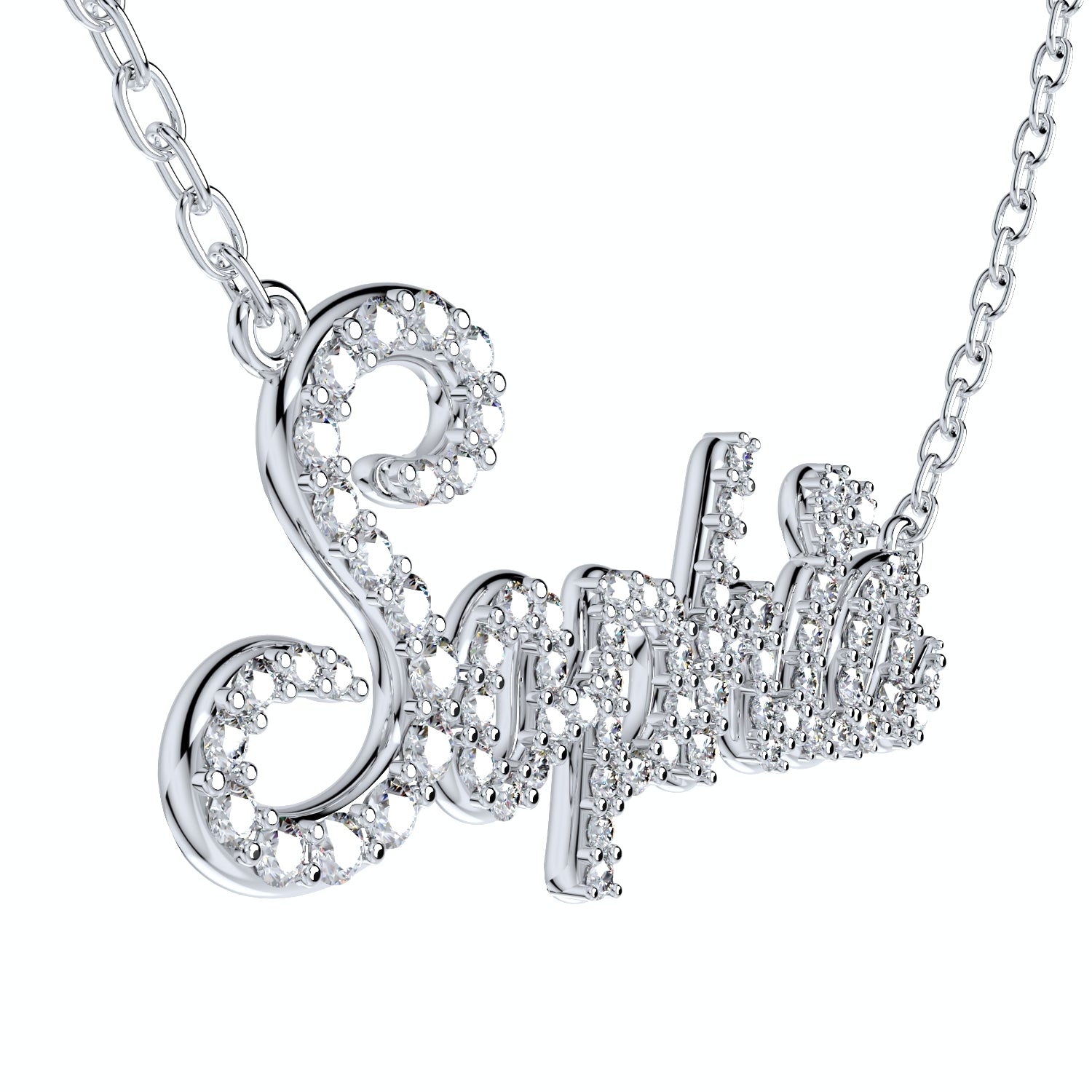 Jewelry 3D Necklace Pendant Sophia Font-NPFN0001