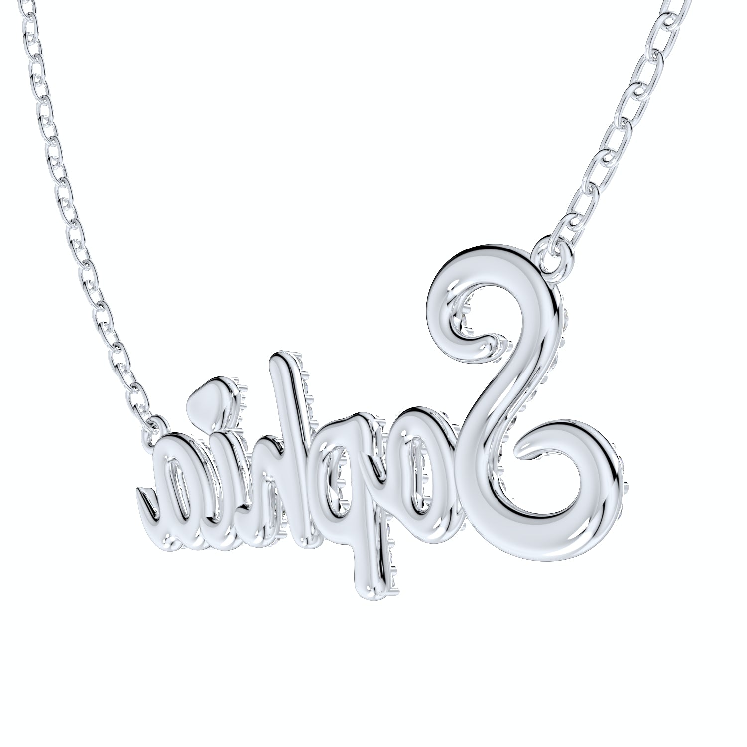 Jewelry 3D Necklace Pendant Sophia Font-NPFN0001